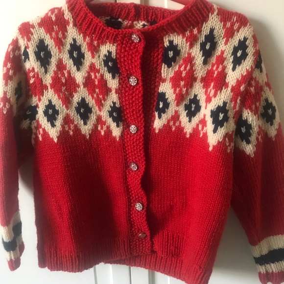 Vintage child’s wool hand knit sweater
